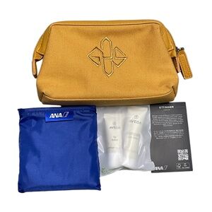 ANA Business Class Amenity Pouch 2024 New  - ANA X Ettinger Pouch Mustar…